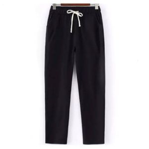 Cotton linen Drawstring Loungewear Bottoms
